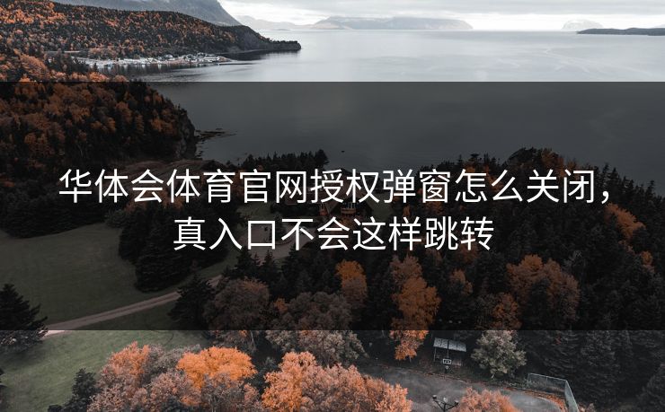 华体会体育官网授权弹窗怎么关闭，真入口不会这样跳转